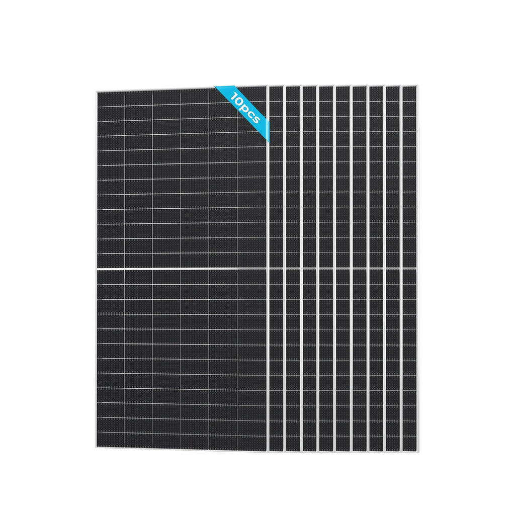 Renogy - 10 PCS N-Type Bifacial 590W Monocrystalline Solar Panel - RSP590DCT-144x10-US