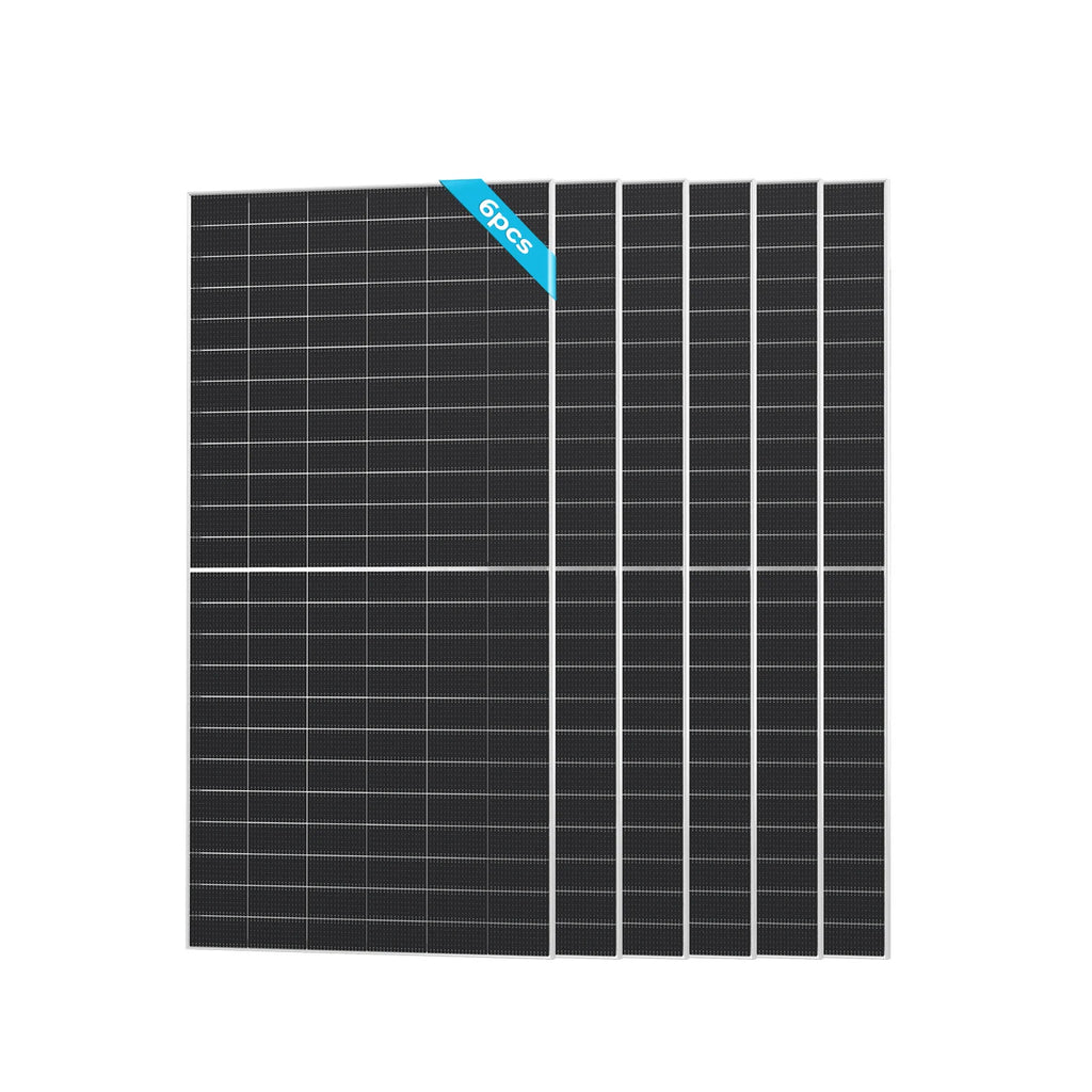 Renogy - 6 PCS N-Type Bifacial 590W Monocrystalline Solar Panel - RSP590DCT-144x6-US