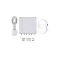 Ventev 2.4 - 5 GHz 6 dBi Universal Patch Antenna with 6 QN Female Connectors and 10 in Strong Arm Mount- M6060060P1D63600P